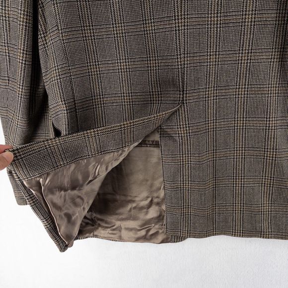 RBM Collection 100% Lambswool Brown 42R Blazer Jacket 2 Button Vented - Picture 10 of 14